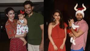 Inaaya Naumi Kemmu Soha Ali Khan Kunal Kemmu Pose For First Family Picture On Daughter S Birthday Daughter Birthday Soha Ali Khan Khan