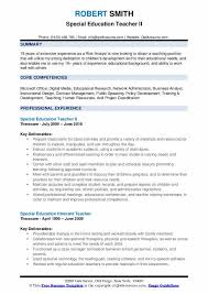 The strengths and effective characteristics of the special education teacher must be properly documented and/or highlighted. Special Education Teacher Resume Samples Qwikresume