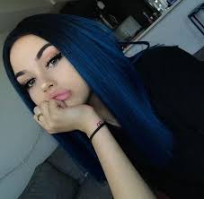 Maggie Lindemann Blue Hair Cool Hair Color Hair Inspo Color Midnight Blue Hair