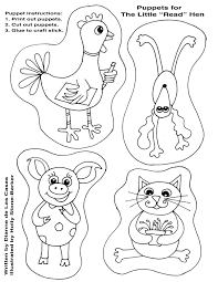 Little Red Hen Characters Colouring Pages Prosjekter