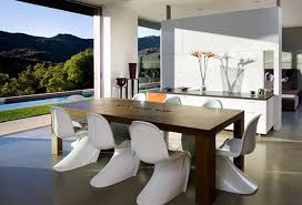 This contemporary dining room from bradleystephensdesign features a medium, neutral gray with a bold blue painting, and they work so well together. 22 Modern Dining Room Decorating Ideas With Contemporary Vibe
