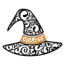 Witch Hat Cuttable Design Cricut Halloween Halloween Silhouettes Witch Silhouette