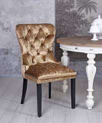 Livraison à domicile ou en retrait magasin ! Chaise De Salle A Manger Velours Or Rembourree Luxe Samtsessel Salon Gatsby Ebay