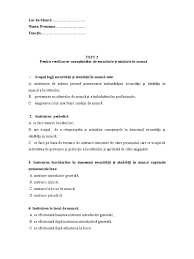 Ce inseamna instruirea la locul de munca? 4 0 Test 2 Pentru Verificarea Cunostintelor De Ssm