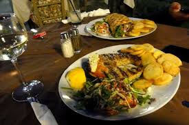 dinner at the chic olive lounge restaurant in lourdas kefalonia kefalonia olive lounge dinner