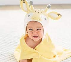 Giraffe Baby Hooded Towel Pottery Barn Kids Ca In 2021 Hooded Baby Towel Baby Bath Towel Hooded Towel