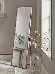 Full length mirrors are heavy and for this reason they're often used as leaner mirrors and referred to as floor mirrors or freestanding. Oak Full Length Standing Mirror