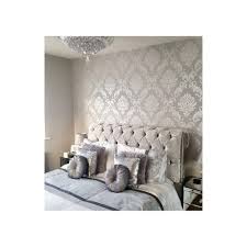 Chelsea Glitter Damask Wallpaper Soft Grey Silver Damask Wallpaper Living Room Damask Wallpaper Bedroom Grey Damask Wallpaper Living Room