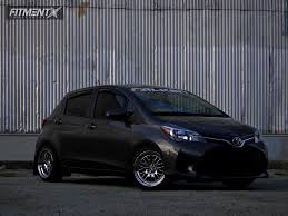I took it down to have a new tire placed on it and everything seemed to be working out smoothly. 2015 Toyota Yaris Se With 16x8 Xxr 531 And Falken 205x45 On Lowering Springs 330623 Fitment Industries
