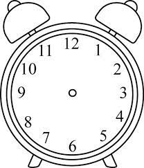 Black And White Alarm Clock Without Hands Clip Art Black And White Alarm Clock Without Hands Image Relogio Desenho Ideias Para Relogio Atividades