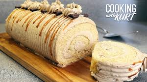 Goldilocks, the country's number one bakeshop, wants to surprise customers with exciting cake flavors to enjoy! Red Ribbon Mocha Roll Chiffon With Mocha Buttercream Caramel Chocolate Logs Cooking With Kurt Youtube