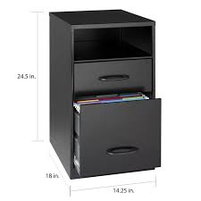 Two drawer metal file cabinet. Space Solutions 18 Deep 2 Drawer Metal File Cabinet With Shelf Black Overstock 6560212
