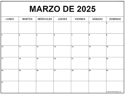 marzo de 2025 calendario gratis | Calendario marzo