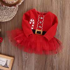 Compre Newborn Baby Girl Long Sleeve Christmas Santa Claus Tulle Dress Outfits Costume 0 24m Barato Frete Gratis Avaliacoes Reais Com Fotos Joom