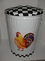 Painted Galvanized Trash Can Painted Trash Cans Trash Cans Metal Trash Cans