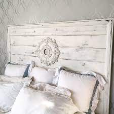 Diy Farmhouse Headboard Distressed White Distressed Headboard White Headboard Diy Farmhouse Bed