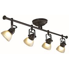 Allen Roth Tucana 4 Light 34 75 In Oil Rubbed Bronze Dimmable Fixed Track Ligh Track Lighting Kitchen Kitchen Lighting Fixtures Track Track Lighting Fixtures
