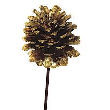 Deals of the day · fast shipping · shop our huge selection Large Gold Pine Cone On 6in Wood Pick Pine Cones