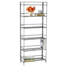 The Container Store 6 Shelf Iron Folding Bookcase Shelves Bookcase Bookshelves