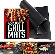 Amazon Com Chef Remi Grill Mat Set Of 2 Heavy Duty Reusable Bbq Grilling Mats 16 X 13 Inch Voted Best Rated Barbecue Accesso Chef Grill Chef Grill Mats