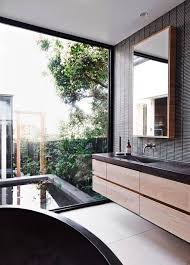 House In Malvern By Robson Rak Architects Minimalism Interior Indoor Outdoor Bathroom Minimal Interior Design