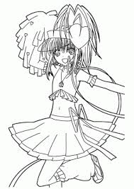 The black and white drawings can be printed and colored by hand or directly on the computer. Manga Coloring Pages