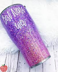 Purple And Pink Glitter Tumbler Glitter Tumbler Custom Glitter Glitter Cups