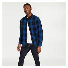 Buffalo plaid flannel shirt men's. Men S Buffalo Plaid Flannel Shirt In Blue From Joe Fresh
