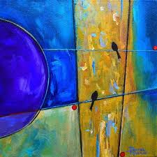 Abstract Birds On A Wire Painting I D Follow You Anywhere Birds On A Wire Series By Dana Marie Original Fine Art Abstract Art Painting Art