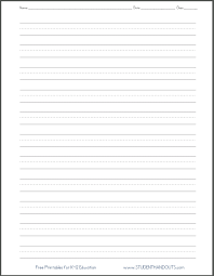 The writing paper on this page is meant to help preschool, kindergarten or early elementary grade students who are learning their handwriting skills and need guide lines. Blank Lined Paper Handwriting Practice Worksheet Student Handouts
