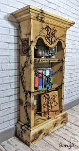A Bookshelf Made For A Friends Harry Potter Mad Child Harry Potter Furniture Ideas Harry Potter Room Decor Harry Potter Decor