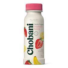Chobani Greek Yogurt Drink With Probiotics Strawberry Banana 7 Oz Walmart Com