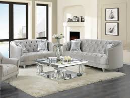 Enjoy free shipping on most stuff, even big stuff. Avonlea 3 Piece Tufted Living Room Set Grey Coaster Fine Furniture