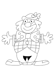 Colorie son nez et ses joues en rouge. Coloriage Le Cirque Clown 21 10 Doigts