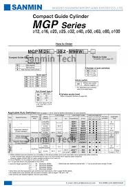 Mgp Series Compact Guided Pneumatic Cylinder 12 100mm Bore