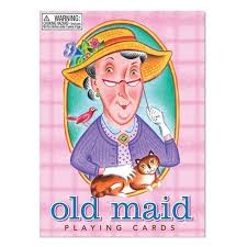 Old maid is sometimes played with a special pack of cards: Old Maid Card Game Toy Sense