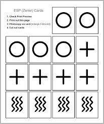 The original series of experiments have been discredited and replication has proved elusive. Print Your Own Esp Cards Zener Cards Print Cards