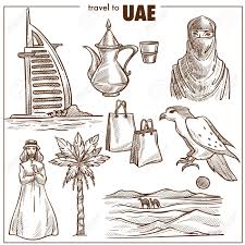 Dubai culture tips there is a lot of confusing and misleading information about the culture in dubai. Arab Emirates Tourism Travel Sketch Landmarks And Uae Culture Royalty Free Cliparts Vectors And Stock Illustration Image 112511322