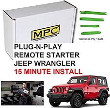 2) to lock the doors, touch the button with the closed lock icon; Amazon Com Mpc Remote Start For Jeep Wrangler 2007 2018 Key To Start Plug N Play Use Your Factory Remotes Easy 15 Minute Install Includes 4 Piece Install Pry Tool Set