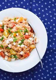 This mediterranean couscous salad is easy and healthy and ready in under 30 minutes! Warm Mediterranean Couscous Salad Sugar Salted