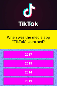 It's like the trivia that plays before the movie starts at the theater, but waaaaaaay longer. When Was The Media App Tiktok Trivia Questions Quizzclub