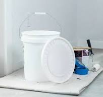 (2 pack) United Solutions 5 Gallon Round Plastic Utility Bucket Lid, White,  1 Each