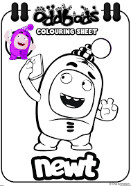 Oddbods Colouring Sheet Newt Kids Coloring Books Coloring Sheets Coloring Books