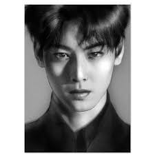 Cha Eun Woo Portrait Kpop Print Art Astro Print Kpop Fanart Cha eun woo  kdrama print true beauty drama Cha eun Woo Fanart Drawing Astro