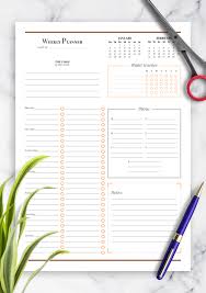 2 2021 yearly calendar template word & editable pdf. Printable Weekly Planner Templates Download Pdf