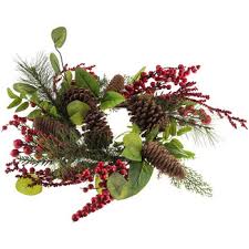 Red Berry Pinecone Candle Ring 6 Hobby Lobby 5776364