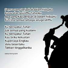 Semua Yang Terjadi Di Dalam Hidupku Kutau Atas Seijinmu Tuhanku Apa Yang Kau Perbuat Di Dalam Hidupku Kutrima Semua Sebagai Anugerahmu Ku Kekuatan Tuhan Hidup
