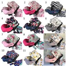 9pc Baby Boy Baby Girl Ultimate Set Of Infant Car Seat Cover Canopy Headrest Blanket Hat Nursing Scarf Infant Car Seat Cover Baby Car Seats Carseat Cover