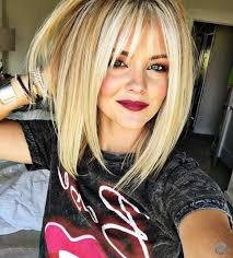 Blonde Haar Pony Sac Kesim Modelleri Bob Sac Kesimleri Sac Kesimleri