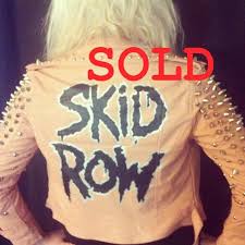 Hand Painted Skid Row Pink Leather Jacket Custom Order Sordidforceapparel Pink Leather Jacket Painted Denim Punk Jackets